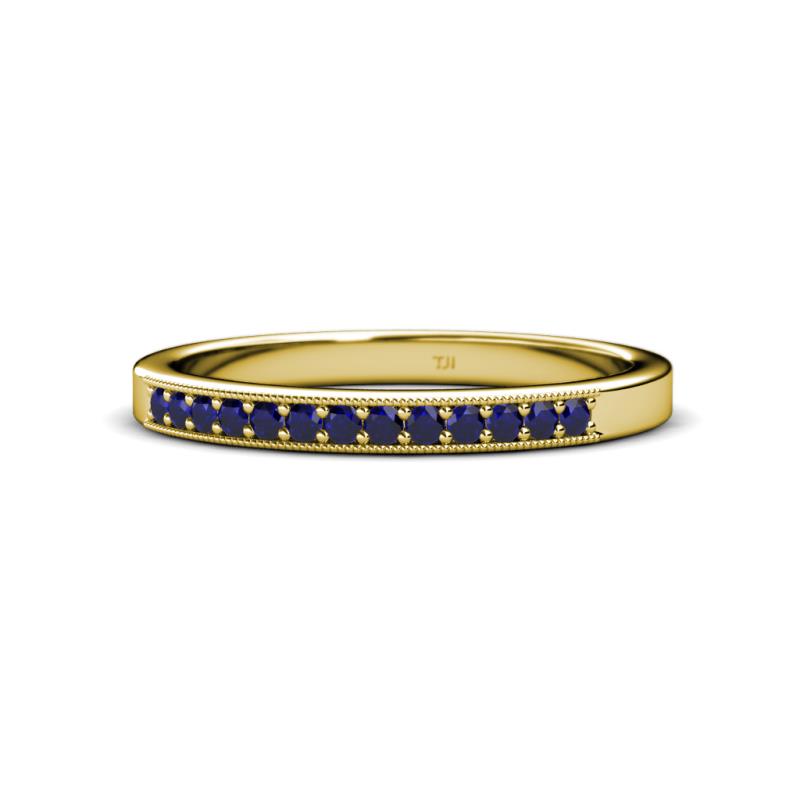 Janice 1.70 mm Blue Sapphire 13 Stone Wedding Band 