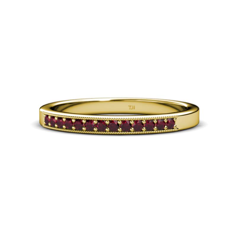 Janice 1.70 mm Ruby 13 Stone Wedding Band 