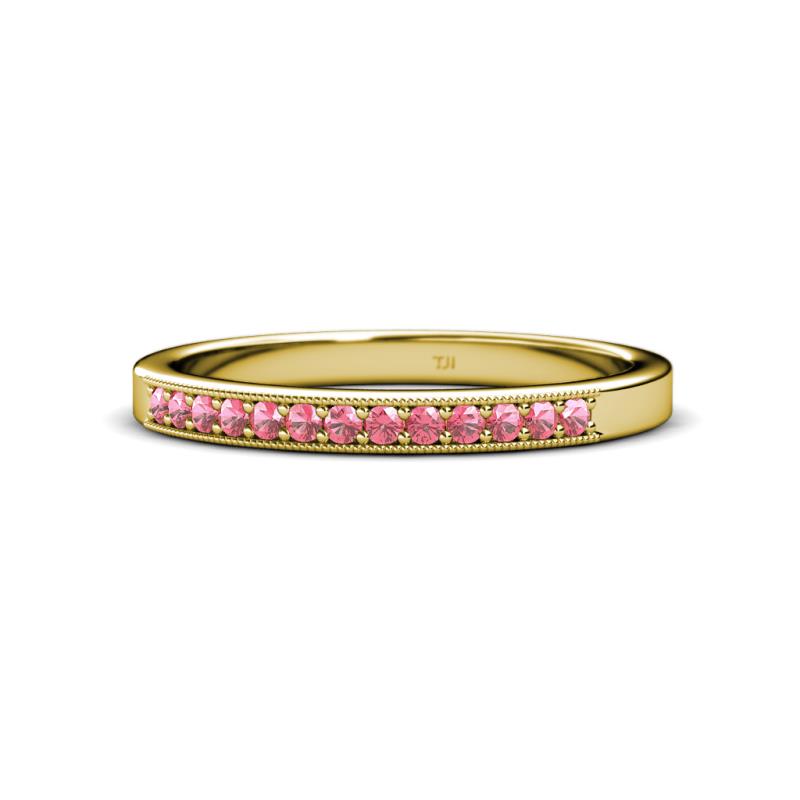 Janice 1.70 mm Pink Tourmaline 13 Stone Wedding Band 