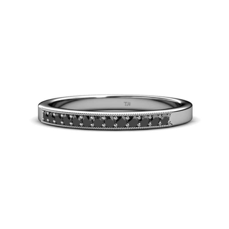 Janice 1.70 mm Black Diamond 13 Stone Wedding Band 