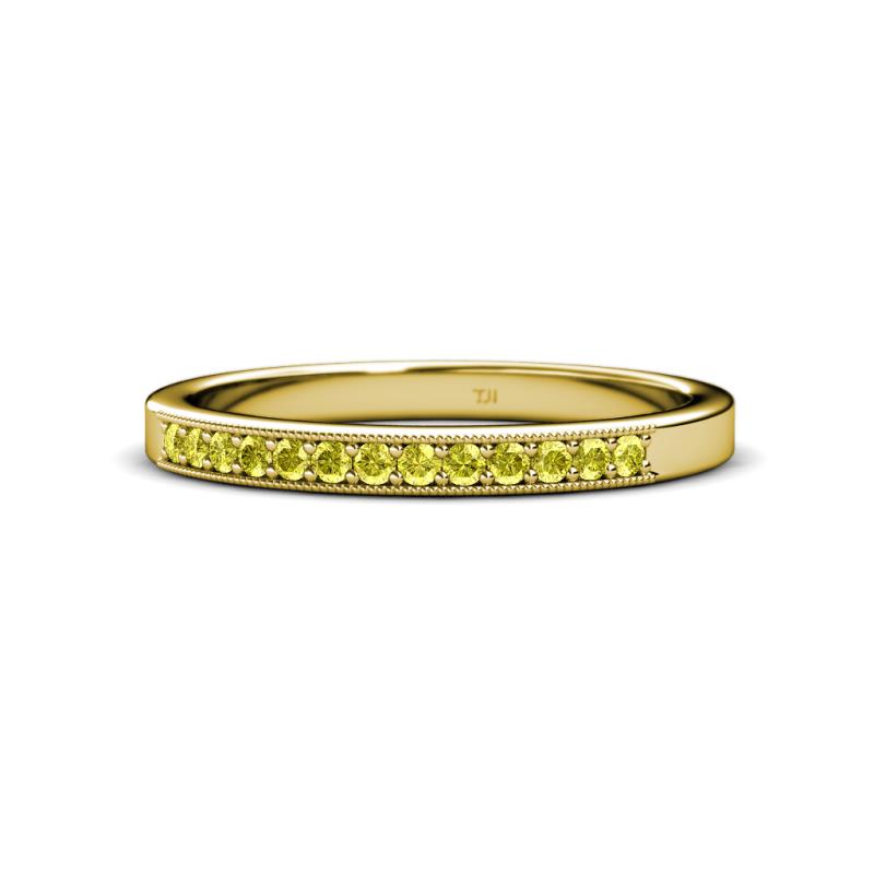 Janice 1.70 mm Yellow Diamond 13 Stone Wedding Band 