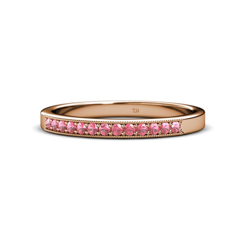 Janice 1.70 mm Pink Tourmaline 13 Stone Wedding Band 