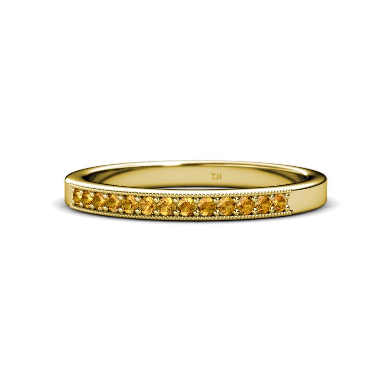 Janice 1.70 mm Citrine 13 Stone Wedding Band 