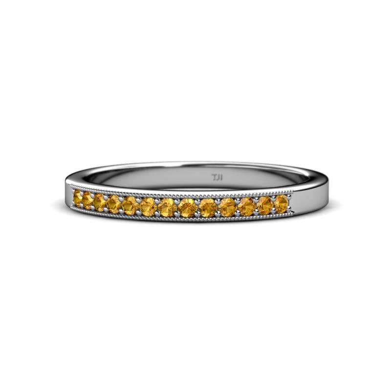 Janice 1.70 mm Citrine 13 Stone Wedding Band 