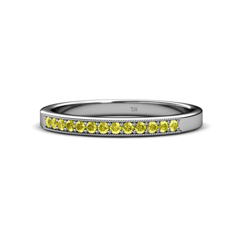 Janice 1.70 mm Yellow Diamond 13 Stone Wedding Band 