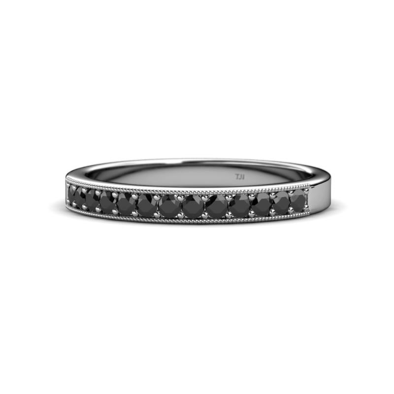 Janice 2.00 mm Round Black Diamond 13 Stone Wedding Band 