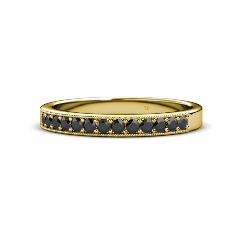 Janice 2.00 mm Round Black Diamond 13 Stone Wedding Band 