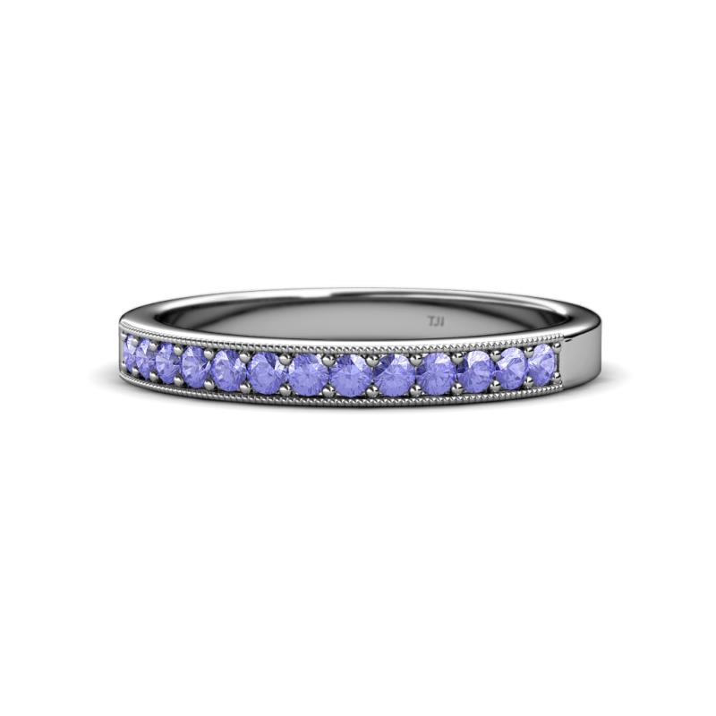 Janice 2.00 mm Round Tanzanite 13 Stone Wedding Band 