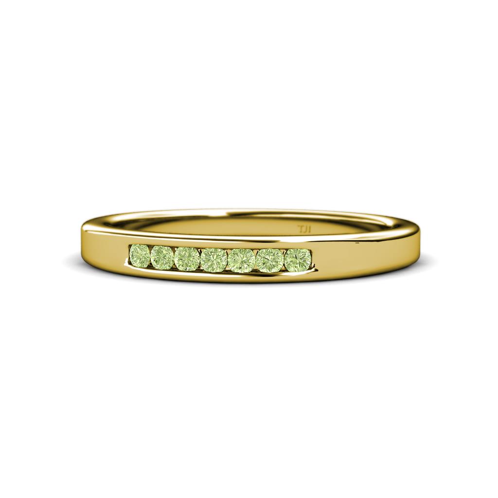 Kathiryn 2.00 mm Peridot 7 Stone Wedding Band 