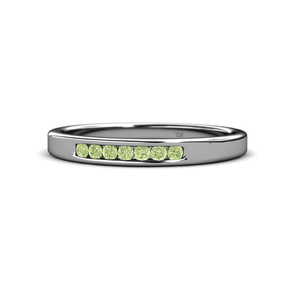 Kathiryn 2.00 mm Peridot 7 Stone Wedding Band 