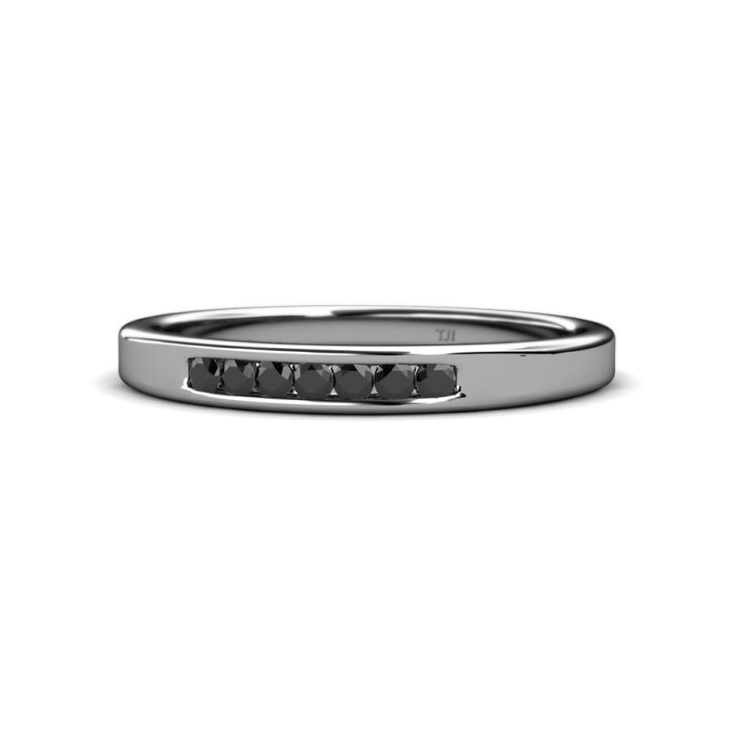 Kathiryn 2.00 mm Black Diamond 7 Stone Wedding Band 