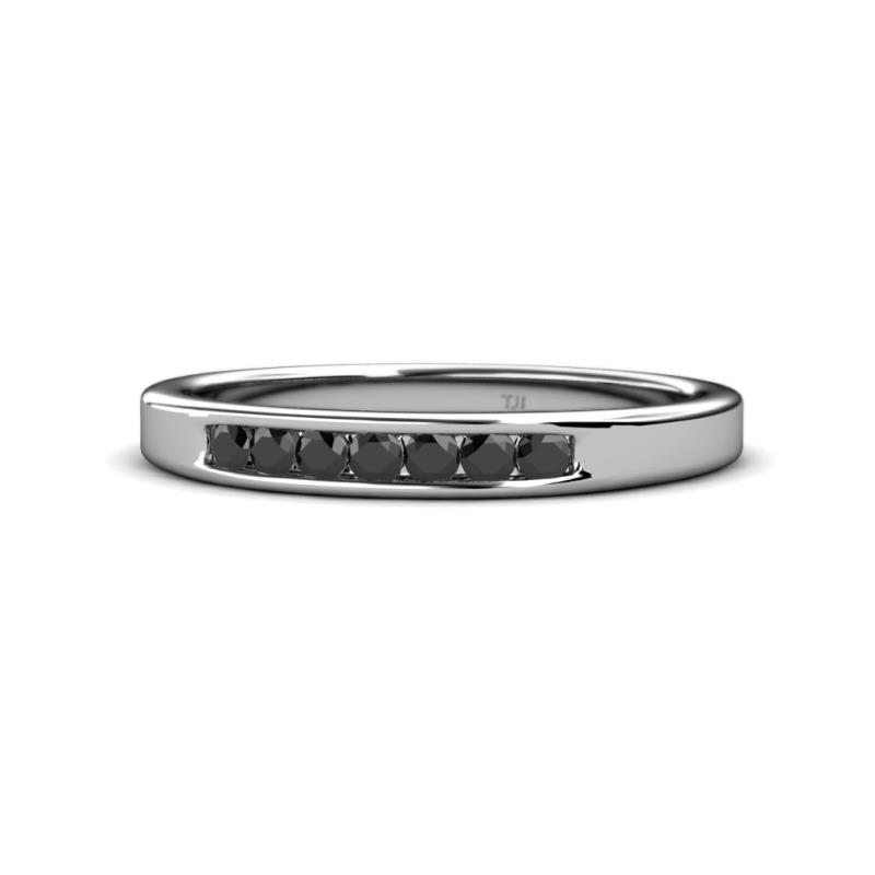Kathiryn 2.40 mm Black Diamond 7 Stone Wedding Band 