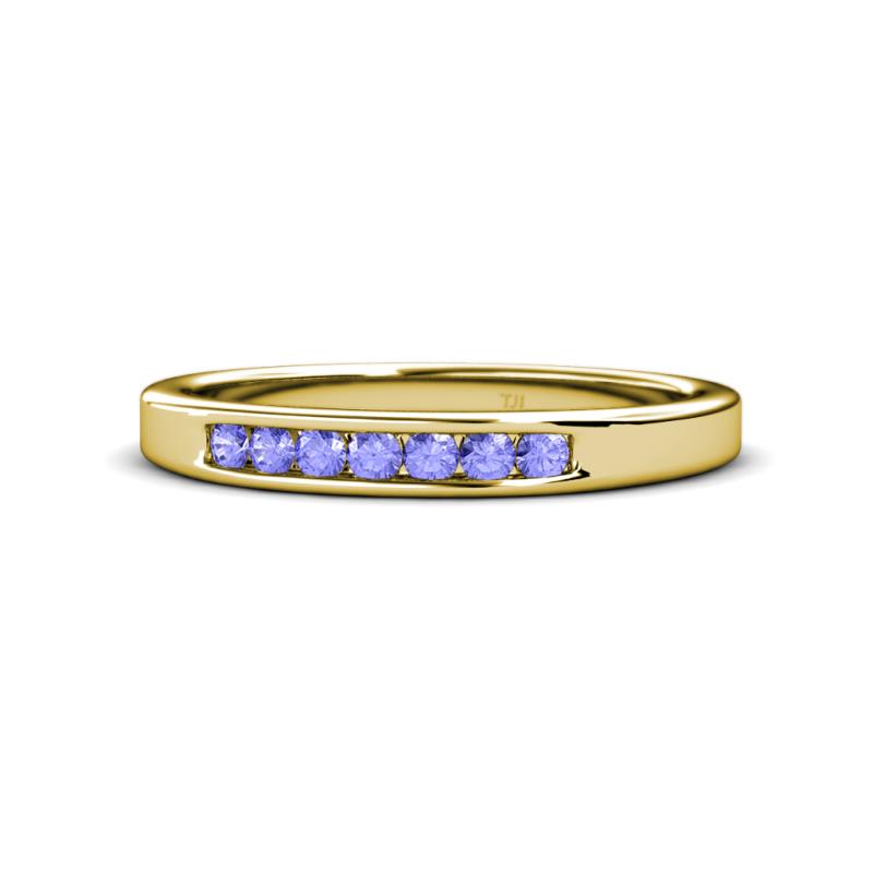 Kathiryn 2.40 mm Tanzanite 7 Stone Wedding Band 