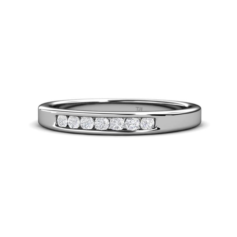 Kathiryn 2.40 mm White Sapphire 7 Stone Wedding Band 