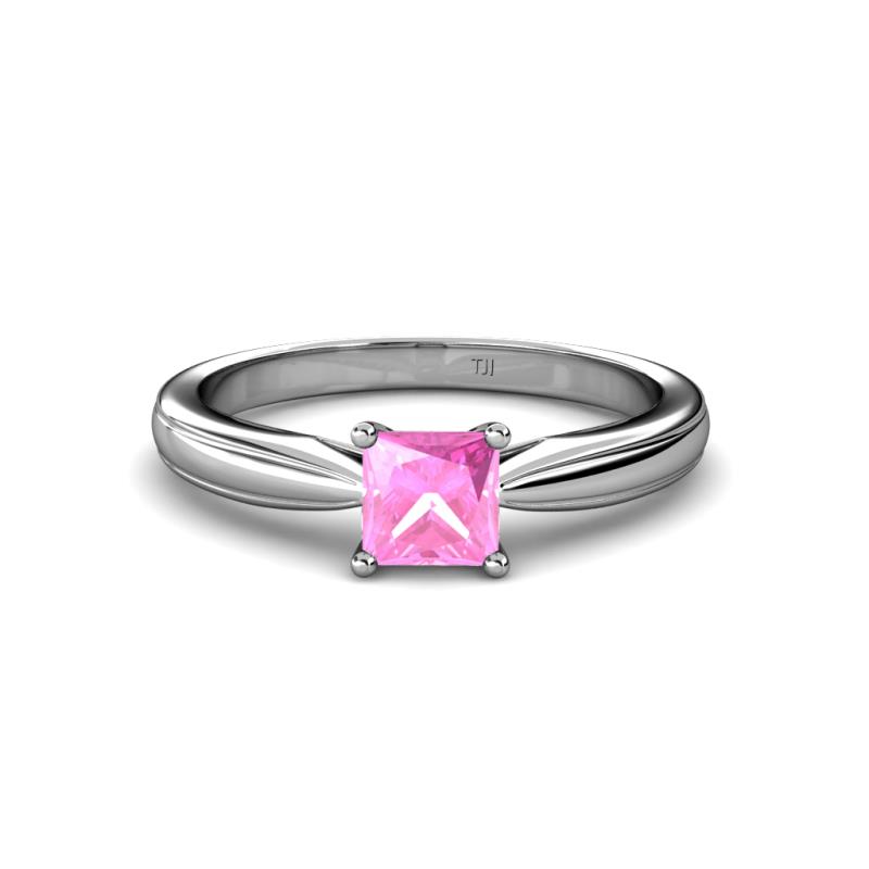 Adsila Lab Created Pink Sapphire Solitaire Ring 