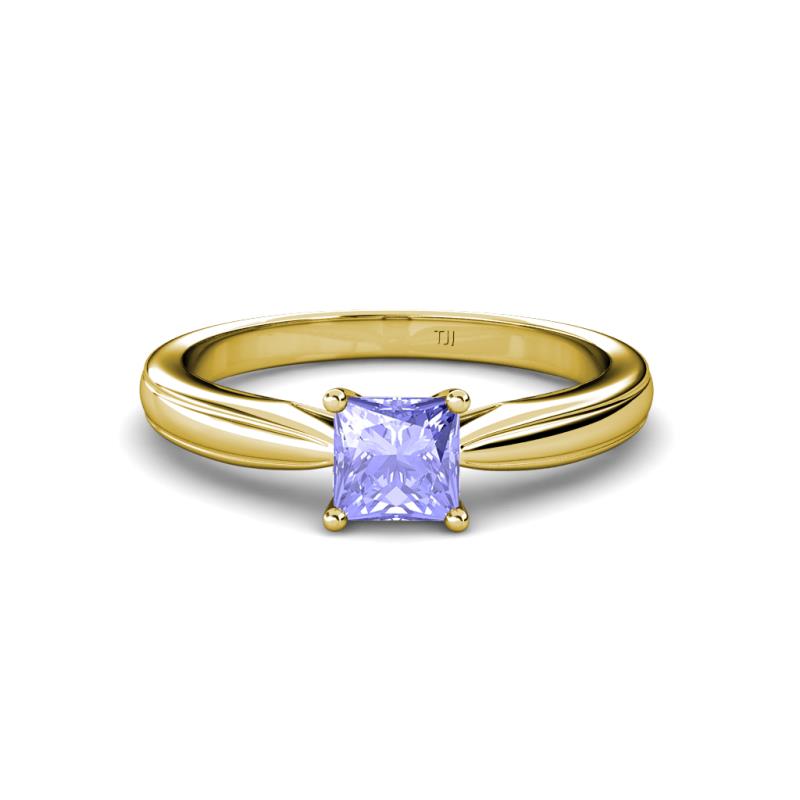 Adsila Princess Cut Tanzanite Solitaire Engagement Ring 