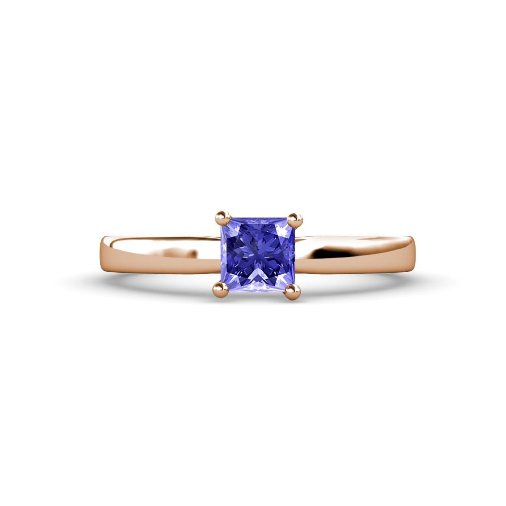 Annora Princess Cut Tanzanite Solitaire Engagement Ring 