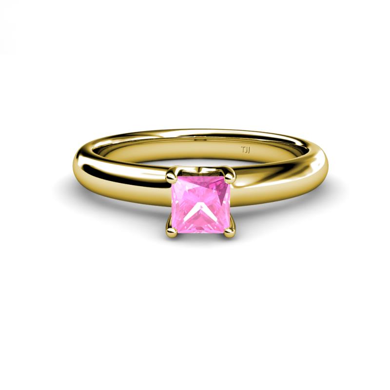 Bianca Lab Created Pink Sapphire Solitaire Ring 
