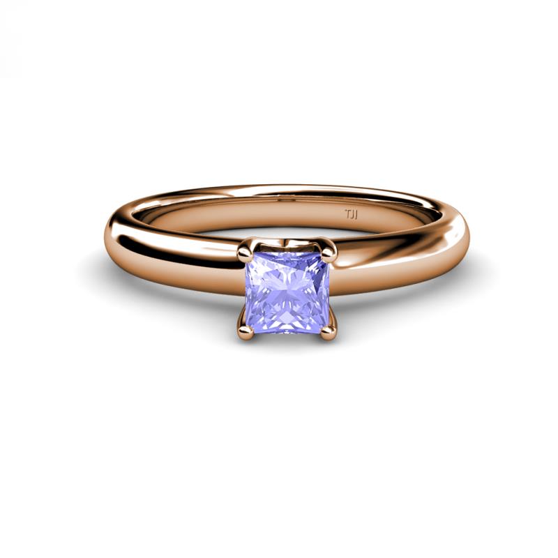 Bianca Princess Cut Tanzanite Solitaire Engagement Ring 