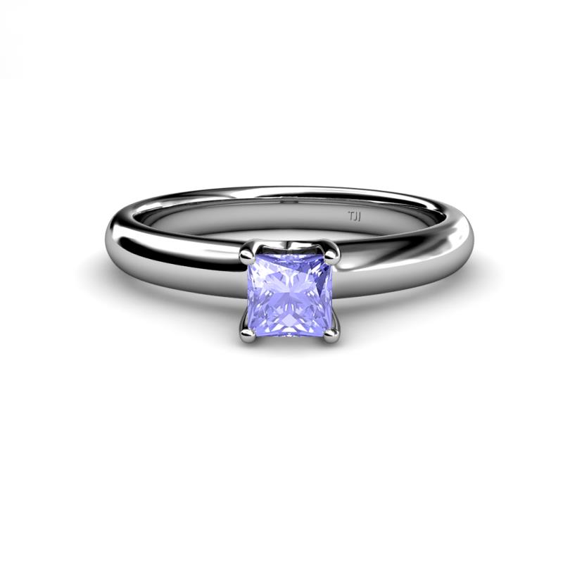 Bianca Princess Cut Tanzanite Solitaire Engagement Ring 
