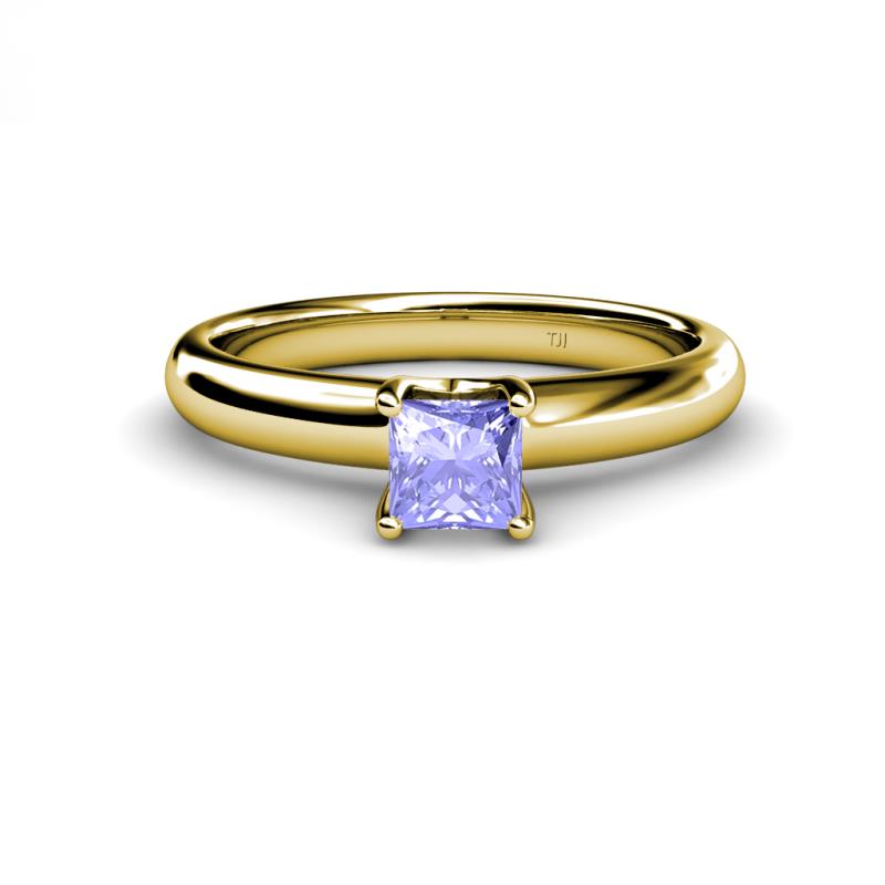 Bianca Princess Cut Tanzanite Solitaire Engagement Ring 