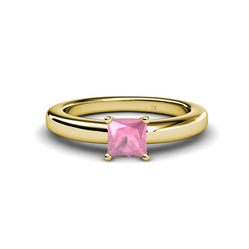 Kyle Princess Cut Pink Tourmaline Solitaire Engagement Ring 