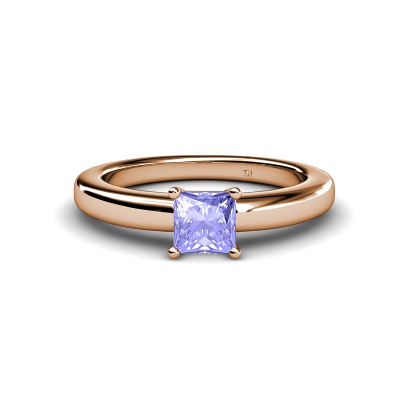 Kyle Princess Cut Tanzanite Solitaire Engagement Ring 