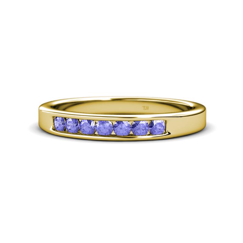 Kathiryn 2.70 mm Tanzanite 7 Stone Wedding Band 