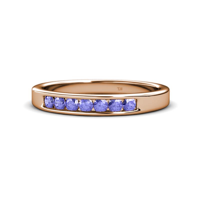 Kathiryn 2.70 mm Tanzanite 7 Stone Wedding Band 