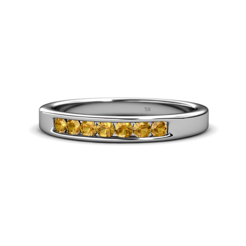 Kathiryn 2.70 mm Citrine 7 Stone Wedding Band 