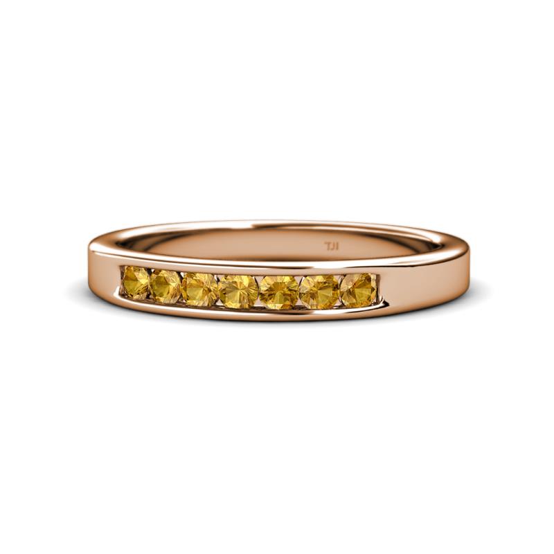 Kathiryn 2.70 mm Citrine 7 Stone Wedding Band 