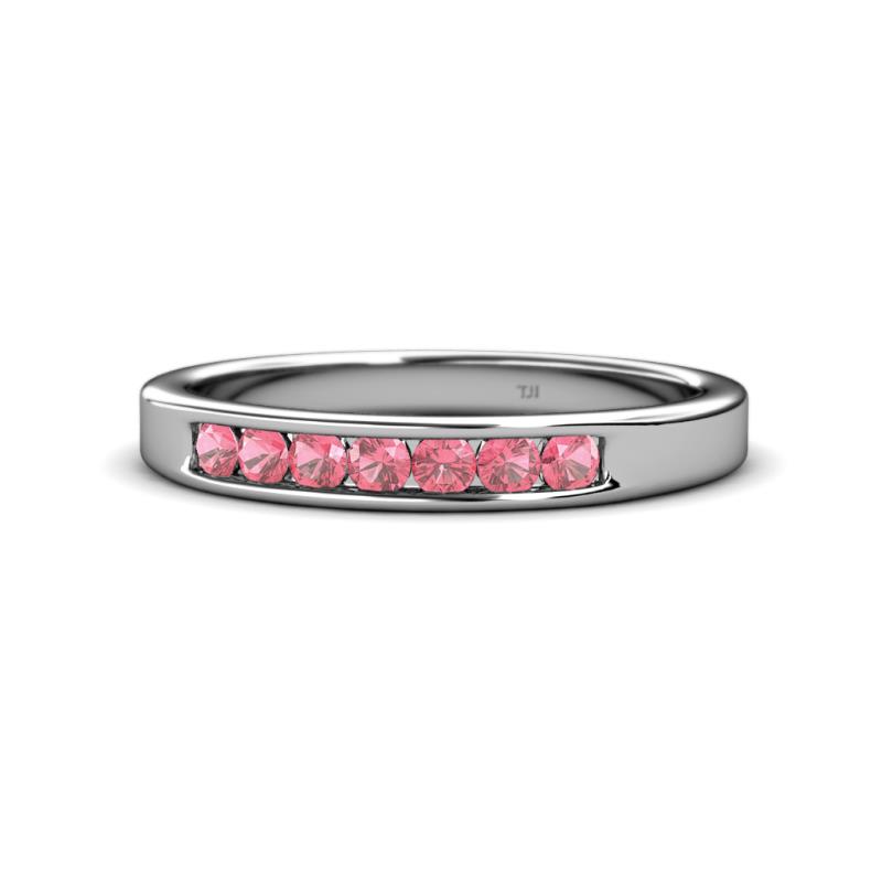 Kathiryn 2.70 mm Pink Tourmaline 7 Stone Wedding Band 