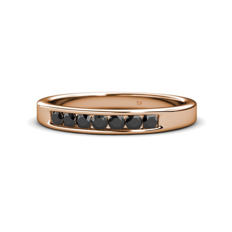 Kathiryn 2.70 mm Black Diamond 7 Stone Wedding Band 