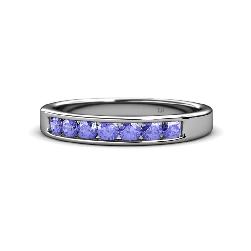 Kathiryn 3.00 mm Tanzanite 7 Stone Wedding Band 
