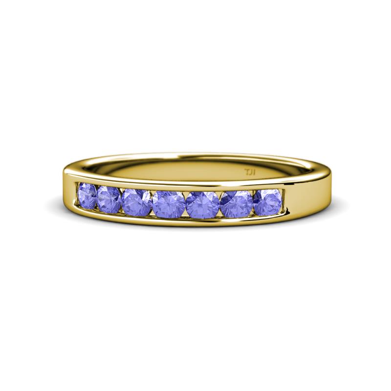 Kathiryn 3.00 mm Tanzanite 7 Stone Wedding Band 