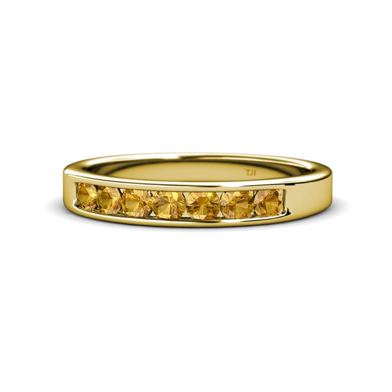 Kathiryn 3.00 mm Citrine 7 Stone Wedding Band 