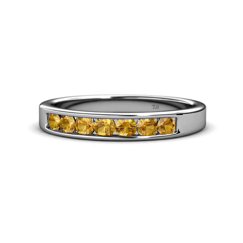 Kathiryn 3.00 mm Citrine 7 Stone Wedding Band 