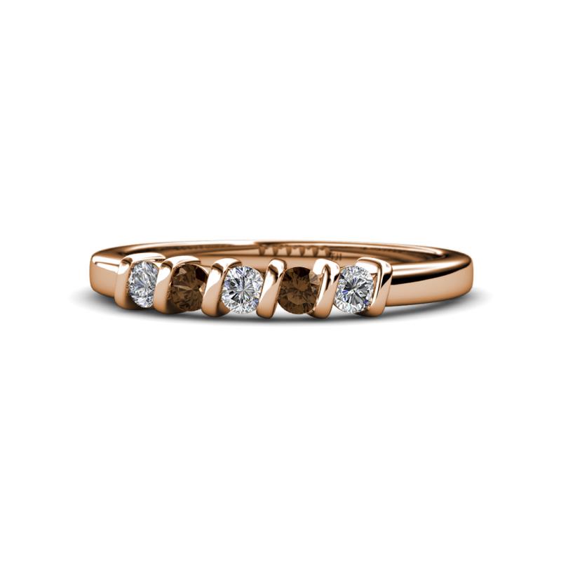 Talia Smoky Quartz and Diamond Wedding Band 