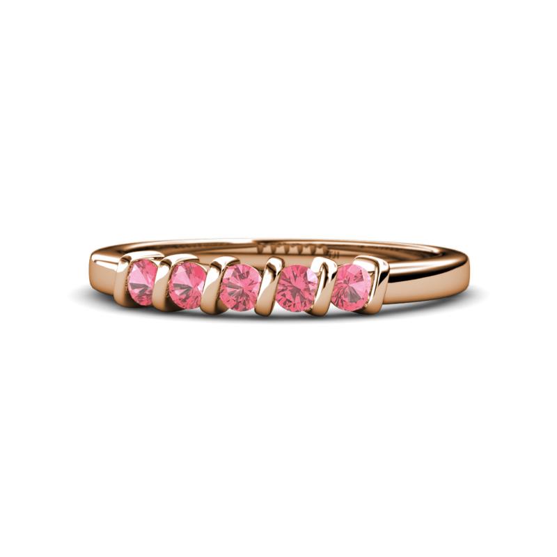 Talia Pink Tourmaline Wedding Band 
