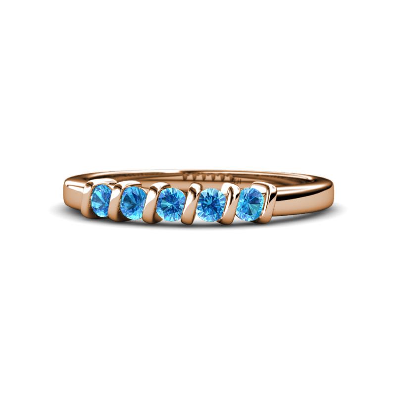 Talia Blue Topaz Wedding Band 