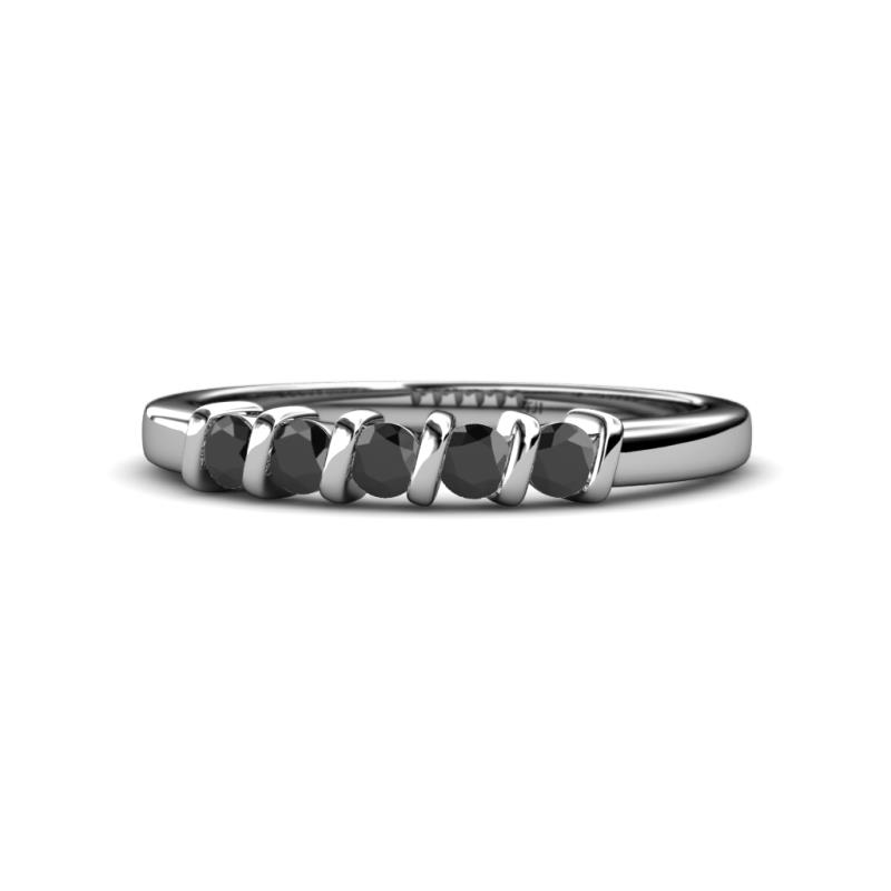 Talia Black Diamond Wedding Band 