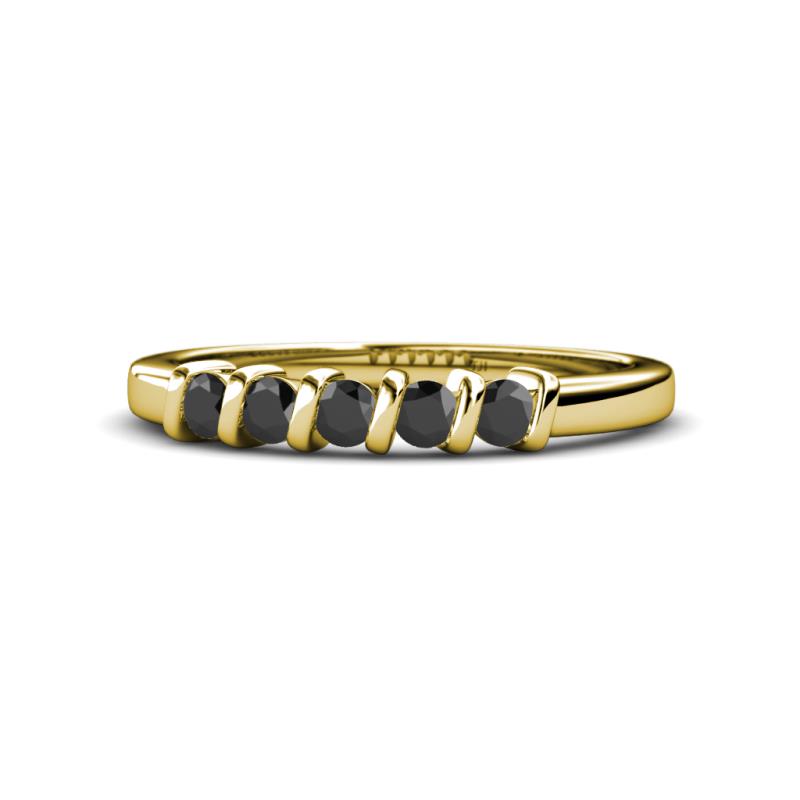 Talia Black Diamond Wedding Band 