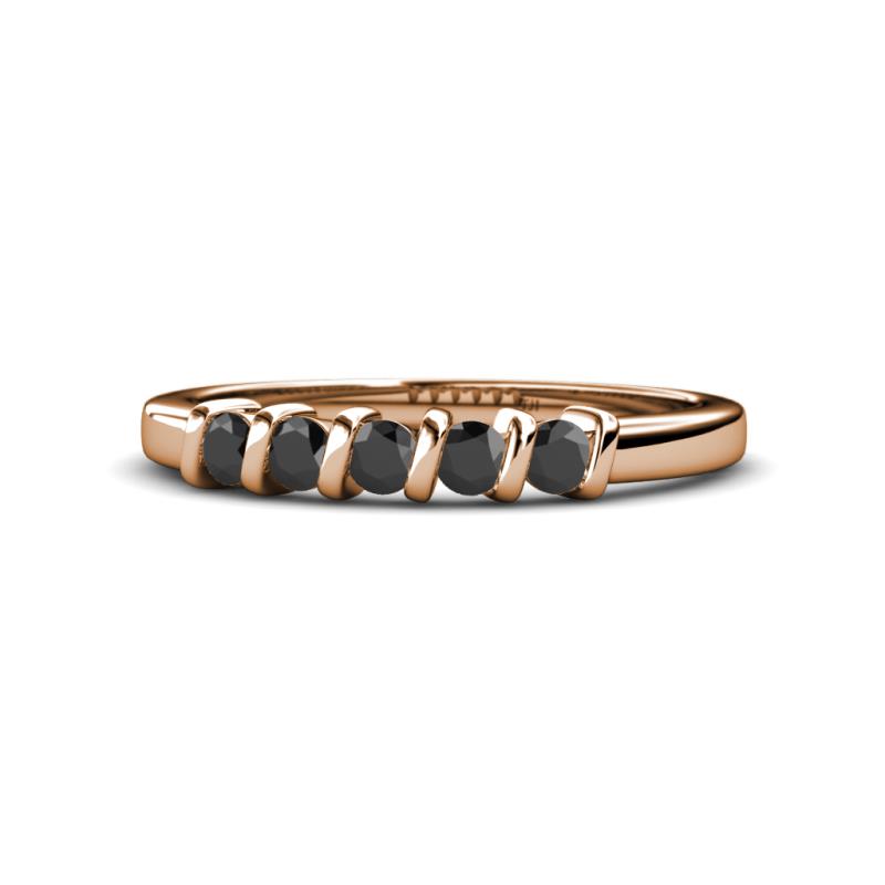 Talia Black Diamond Wedding Band 