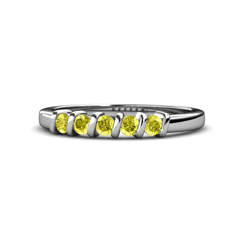 Talia Yellow Diamond Wedding Band 
