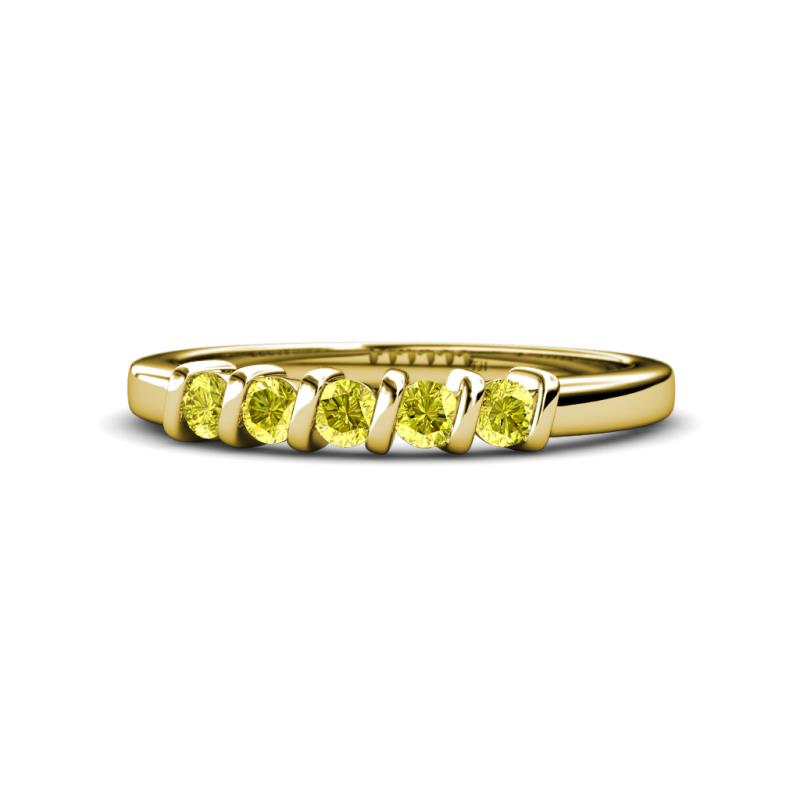 Talia Yellow Diamond Wedding Band 