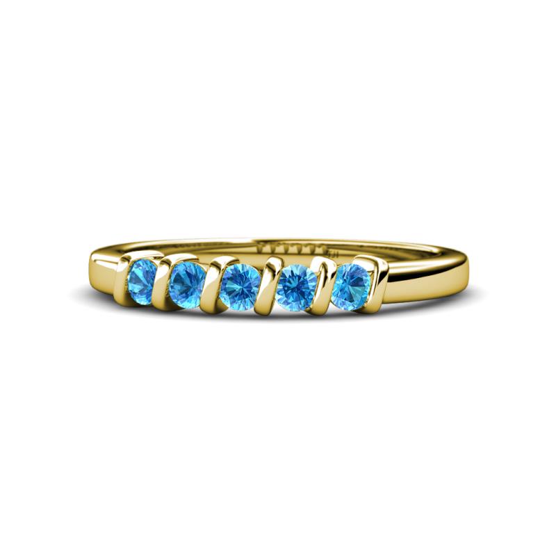 Talia Blue Topaz Wedding Band 