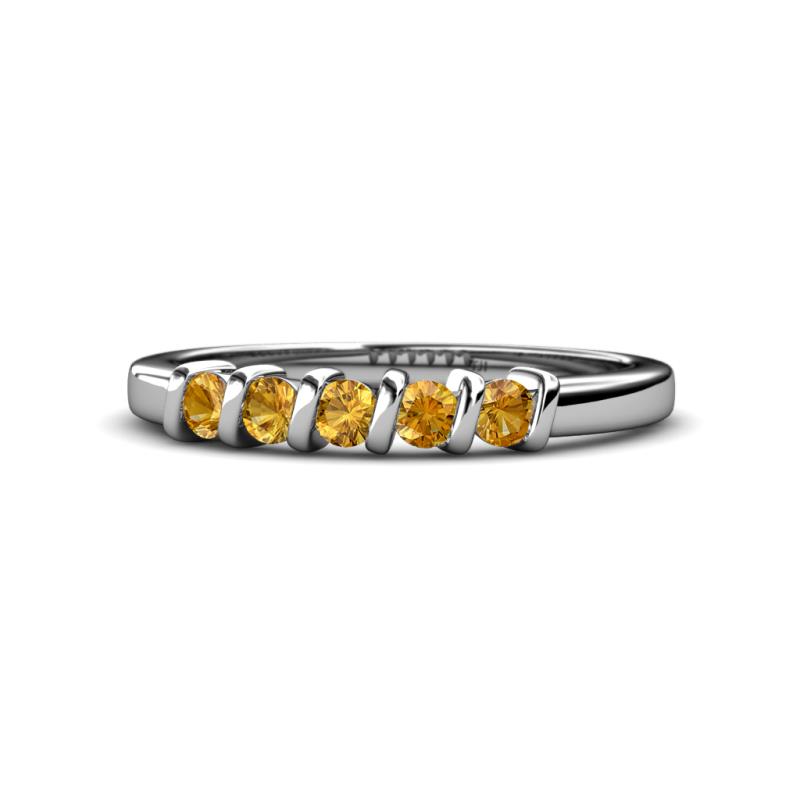 Talia Citrine Wedding Band 