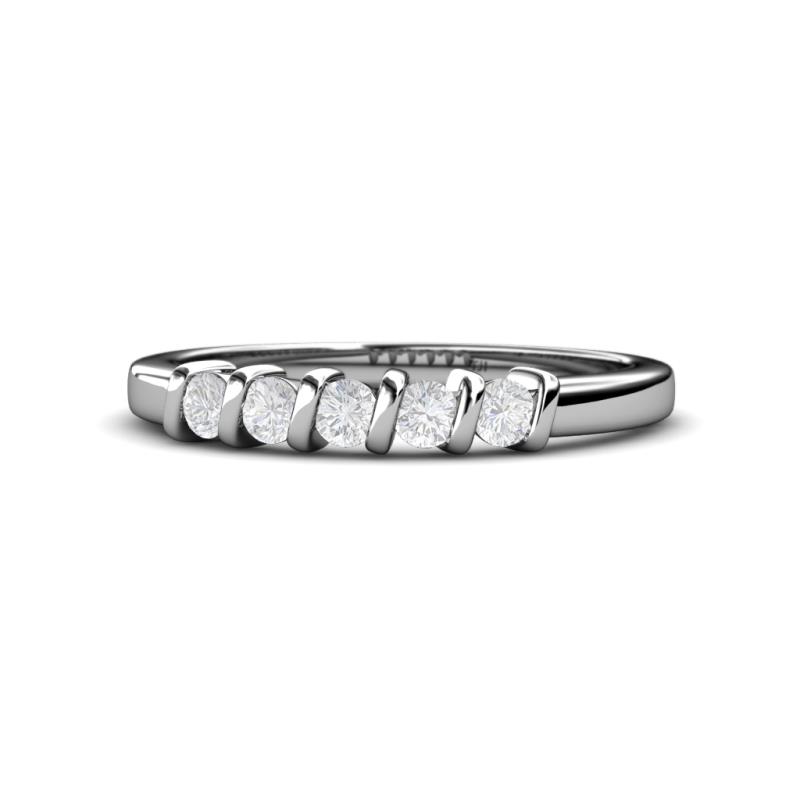 Talia White Sapphire Wedding Band 