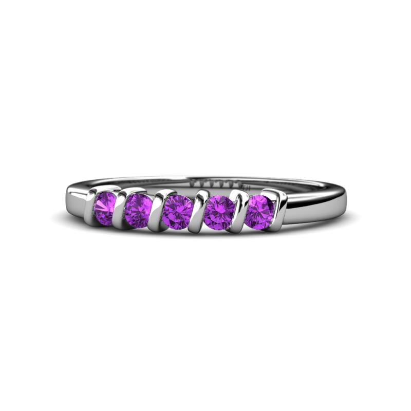 Talia Amethyst Wedding Band 