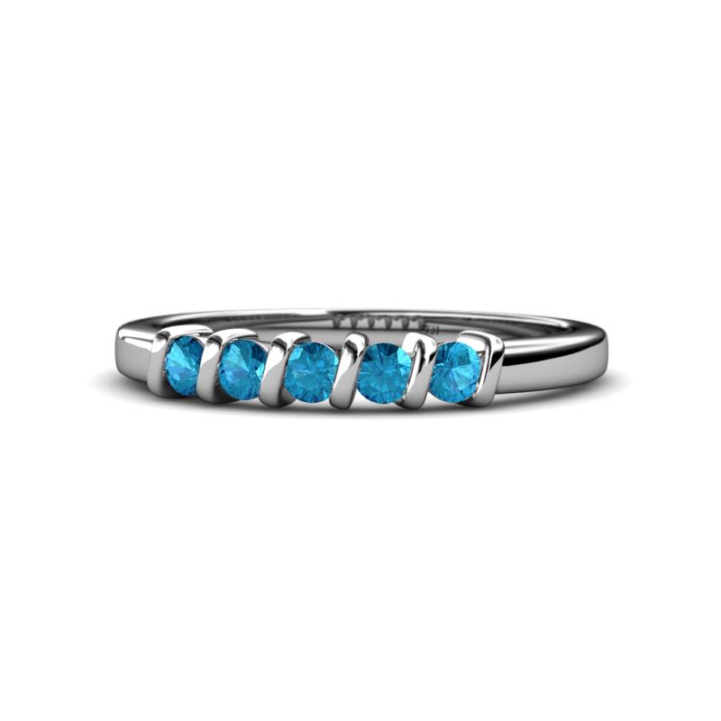 Talia London Blue Topaz Wedding Band 